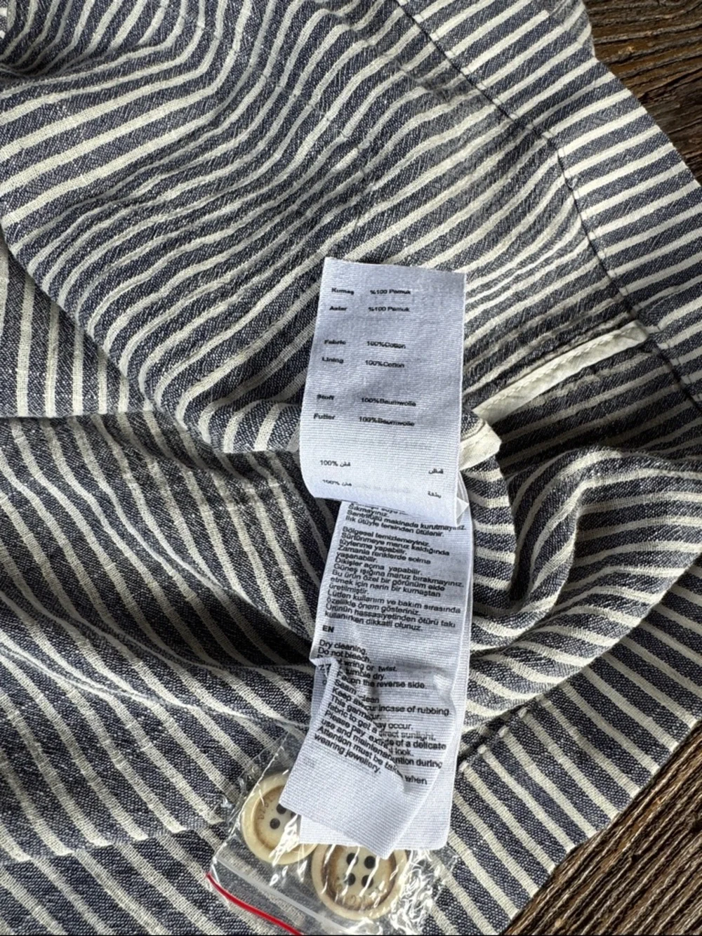 Outerwear Yargici relaxed fit blue white‎ striped double breasted summer blazer
